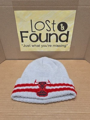 Chicago Bulls Windy City Beanie Cap Hat NBA Gray Red Youth OSFM 2015 New Era - Image 1 of 4