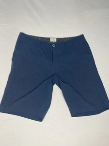 7 Diamonds Performance Chino Shorts Men's 36 Blue Stretch Active 10" Golf Flat - Picture 1 of 12