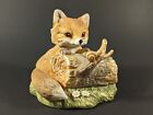 Figurine en porcelaine chef-d'œuvre HOMCO 1986 Baby Fox signée Mizuno