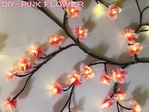 Cherry LED Tree Branch Lights for Wall, Cherry Blossom Willow Vine Twig Decor... - Picture 1 of 9