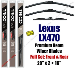 Limpiadores delanteros premium 3 piezas ajuste trasero delantero Lexus LX470 1998-1999 - 19200x2/30160 - Imagen 1 de 1