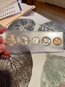 1963 D US Mint Set. In vintage case Whitman Case (#100735) - Picture 1 of 4