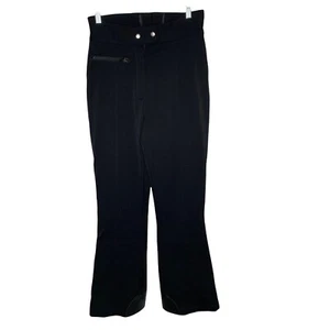 Pantaloni da sci vintage Sportscaster taglia 10 neri linee lunghe vita alta - Foto 1 di 7