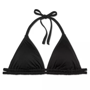 KONA SOL WOMEN'S DOUBLE TUNNEL HALTER BIKINI TOP S BLACK - Picture 1 of 3