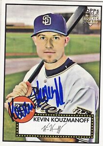 KEVIN KOUZMANOFF SAN DIEGO PADRES SIGNED CARD INDIANS ROCKIES A'S TEXAS RANGERS