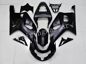 Kit de carenado por inyección ABS negro mate negro mate 2001-2003 GSXR600 00-03 GSXR750 - Imagen 1 de 6