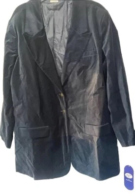 DG2 Diane Gilman Women’s Blue Suede Blazer 3x NWT - Image 1 of 2