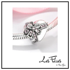 Charm Pacco Regalo Cuore in argento 925 - Les Folies (Modello Pandora) - Foto 1 di 9