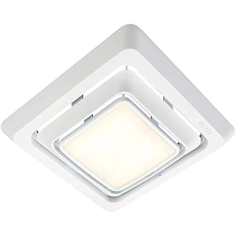 Broan NuTone FG600 Bathroom Exhaust Fan Grille/Cover with LED Light (White)