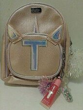 Justice Pink Unicorn Initial Backpack Initial T Mini Size Backpack Keychains b11