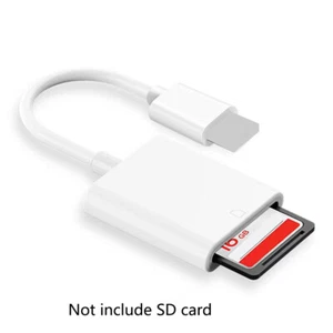 SD Card Adapter Camera Reader For iPad iPhone 6 6S 7 8 X Xs 11 12 13 14 Pro Max - Picture 1 of 6