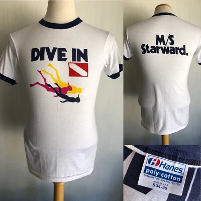 Camiseta grande M/S STARWARD vintage años 80 "Dive In" Norwegian Cruise Ship Foto 1 de 4