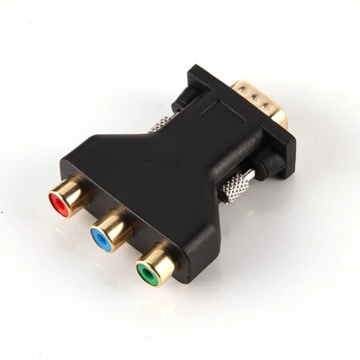 VGA Male To YPBPR 3RCA Adapter Converter 15-Pin PC Computer to Projector TV DVD - Image 1 of 4