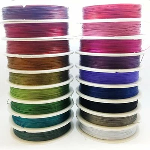Tigertail 50m Rollen - Stahlperlendraht, 0,45mm oder 0,38mm, Farbwahl - Bild 1 von 10