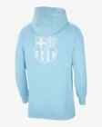 Nike Men's French Terry Pullover Hoodie F.C. Barcelona Light Blue 