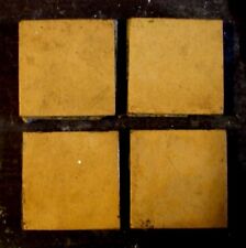 Antique Victorian Geometric Hall Floor Terracotta Tile Buff 2"x2"  1 of 515