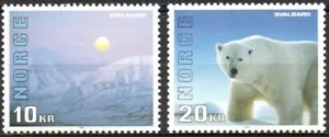 112 Norwegen 1996, NK 1251-52, Spitzbergen postfrisch, Mi 1202-03, SC #1115-16. - Bild 1 von 1