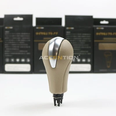 Perilla de cambio de marchas de cuero beige para Infiniti G25 G37 FX37 EX37 QX70 Q60 QX50 Foto 1 de 4