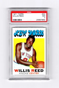1971 Topps WILLIS REED #225 PSA 7 ! NM New York KNICKS Hall of Famer - Picture 1 of 2