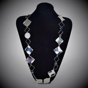 Acero Inoxidable Joyería Collar de Plata Mujeres Moda Joyería Lujo Cristal - Imagen 1 de 1