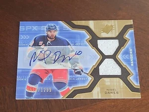 nigel dawes signed card autographed signature rangers game used nhl hockey auto - Picture 1 of 1