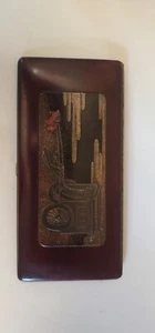 Hervorragendes japanisches Emaille- und bemaltes Zigarettenetui aus den 1940er Jahren ohne Riemen für Zigarren - Bild 1 von 5