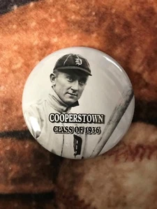 Ty Cobb Button - Baseball Hall of Fame Induction - Cooperstown - Photo - Picture 1 of 2