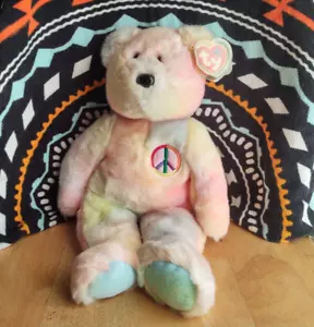 Peace (14") ~ ¡Ty Beanie Buddy 1999! ¡Nuevo con protector de corazón!¡! - Imagen 1 de 10