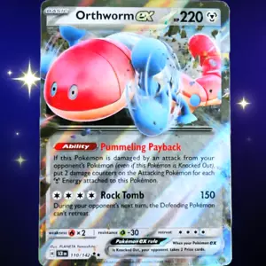 Orthworm EX - Doble Holo Raro - Pokemon Juego de Cartas Coleccionables Corona Estelar #110/142 - Imagen 1 de 4