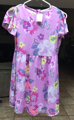 Crazy 8 Girls Size 5 Short Sleeve Flower Dress - NEW - Image 1 of 4