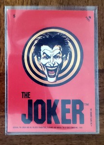 1989 TOPPS BATMAN PICTURE CARD STICKER  -  THE JOKER  -  RARE