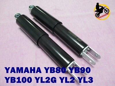 Yamaha YB80 YB90 YB100 YL2 YL2G Rear Black Shock Set "290mm"   **nan6158** - Image 1 of 4
