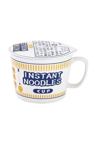 Large 34 Oz Ceramic Ramen Japanese Creative Bowl w Lid Instant Noodle Soup Bowl - Picture 1 of 8