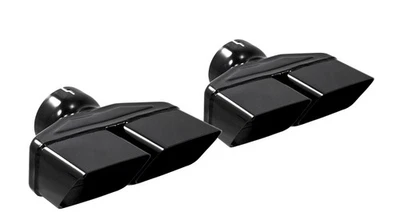 Dodge Challenger 2008-2014 doble caja negro acero inoxidable 3,0" puntas de escape - par Foto 1 de 3