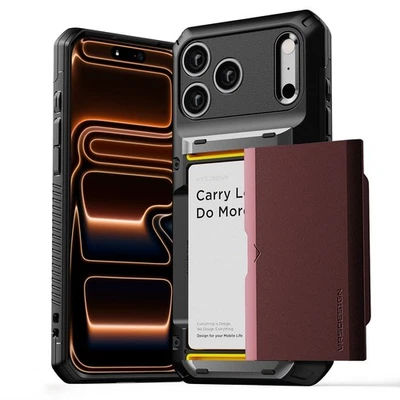 Funda para iPhone 17 Pro Max VRS [Damda Glide Pro] con soporte billetera semiautomático Foto 1 de 4