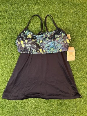Nike Women's Blue  Racerback Tank Tankini Swim Top Shelf  Medium Multicolor NWT - Image 1 of 4