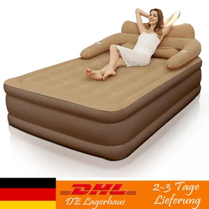 2 Personen Luftmatratze Luftbett Gästebett selbstaufblasend mit Pumpe & Kissen - Bild 1 von 16