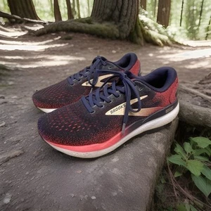 Brooks Ghost 16 Peacoat Lampone da donna taglia US 8,5 larghezza EU 40 EUC - Foto 1 di 15