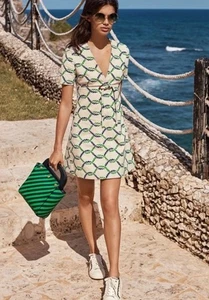 TORY BURCH Pier-Kleid mit Seilmuster Größe 14 Damen Freizeit Kurzarm - Bild 1 von 9