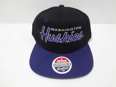 Vintage NCAA Washington Huskies SCRIPT Snapback Cap Hat Zephyr NEW NWOT - Image 1 of 4
