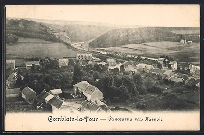 CPA Comblain-la-Tour, vue générale vers Hamoir 1912  - Photo 1/2