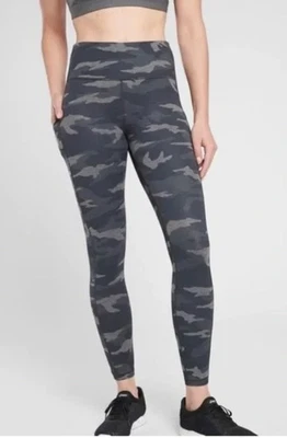 Leggings Athleta Ultimate Stash Bolsillo Estampado 7/8 Gris Camuflaje MP GIMNASIO Informales   Foto 1 de 4