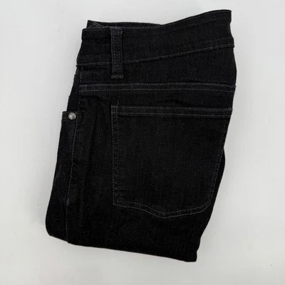 Pantalones de mezclilla para mujer Eileen Fisher talla 6 negros mezcla de algodón orgánico rectos Foto 1 de 4