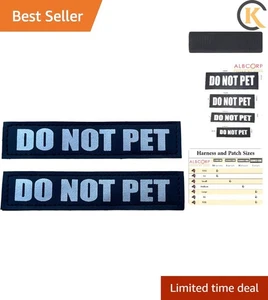 Durable Reflective Do Not Pet Patches for Easy Attachment on Service Vests - Picture 1 of 9