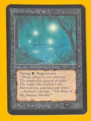 MTG WILL-O-THE-WISP (Ink / Dents) Alpha (OldManMTG 012-370) - Image 1 of 4