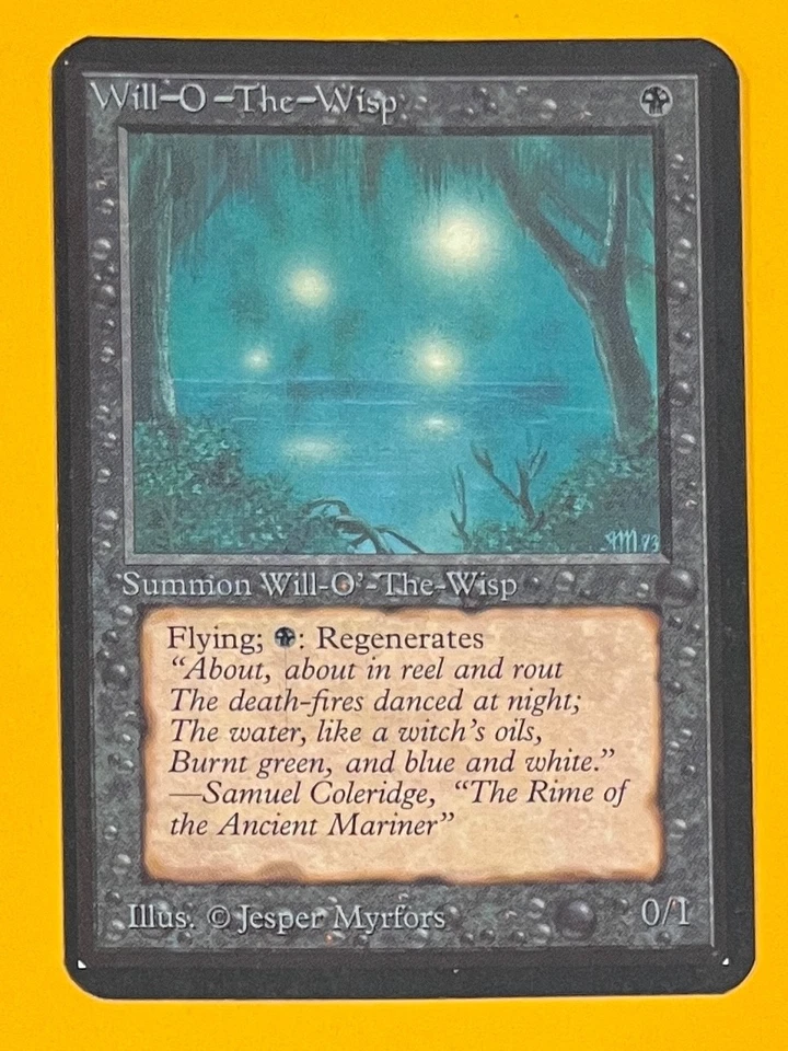 MTG WILL-O-THE-WISP (Ink / Dents) Alpha (OldManMTG 012-370) - Image 1 of 4