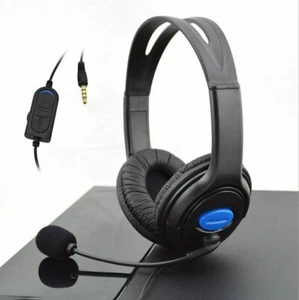 Cuffie con Microfono per PS4 Sony Play Station 4/PC Cuffie da Gioco Stereo Cablate - Foto 1 di 3