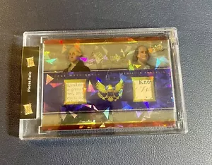 Pieces Of The Past 2022 102 Washington Franklin Crystals Dual Relics - Picture 1 of 3