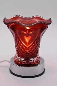 Electric Glass heart Touch Lamp Essential Oil /Wax Burner Tart Warmer! - Picture 1 of 1