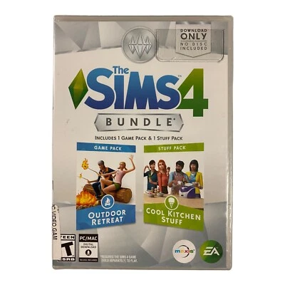 NEW - Sims 4 Bundle: Outdoor Retreat & Cool Kitchen Stuff (PC Windows / Mac) - Image 1 of 2